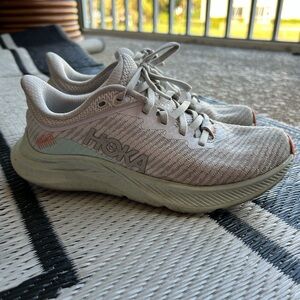 Hoka Women's Athletic Shoes - Cream and Gray